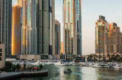 Dubai Marina at sunset