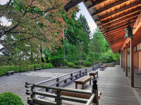 Veranda at the Pavilion in Japanese Garden