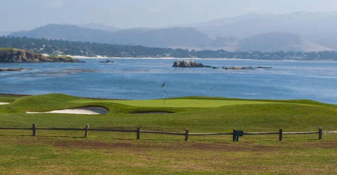 A look at the 18th green at Pebble Beach.