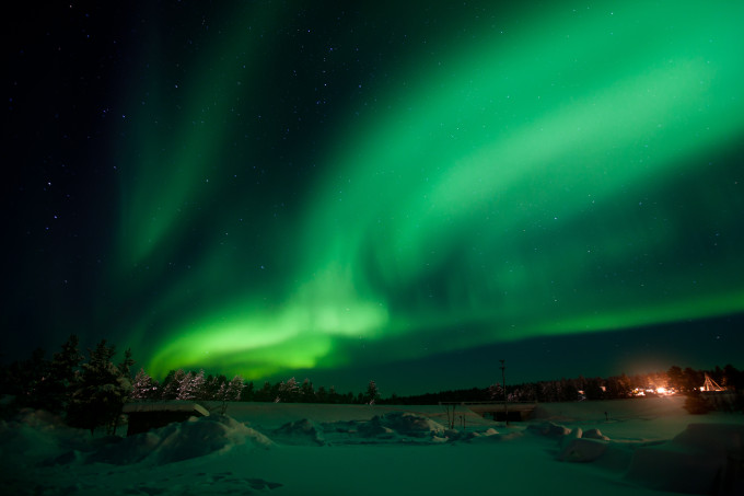 A beautiful display of the aurora borealis