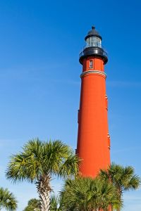 Ponce-Inlet-Light-And-Palms-R