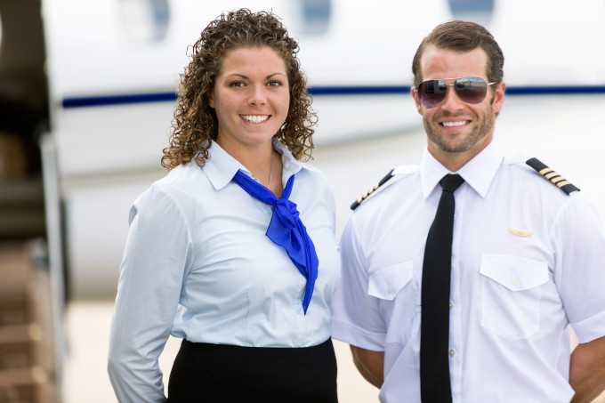 Private jet charters equipped with pilot and crew