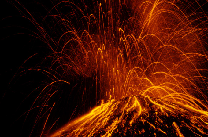 Searing volcanic lava can reach 2,000 degrees Fahrenheit