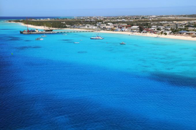 The crystal clear waters of Turks and Caicos