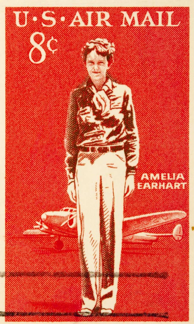 Amelia Earhart: first female pilot to fly solo across the Atlantic ocean. 