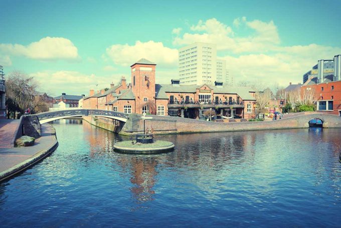 One of the waterways in Birmingham.