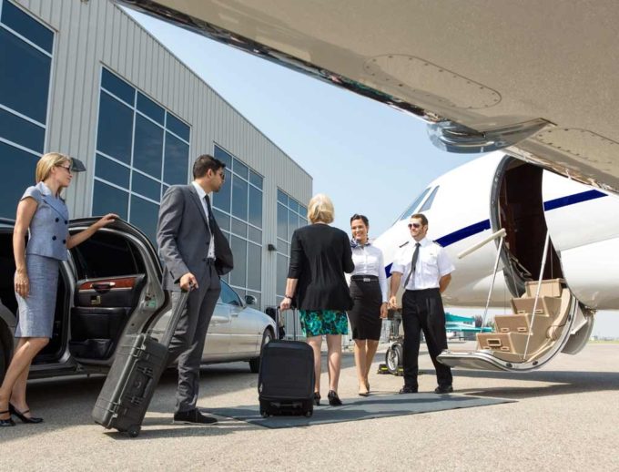 Arriving to board your private jet charter is convenient.