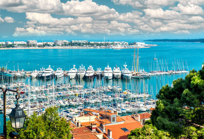 The port in Cannes, France.