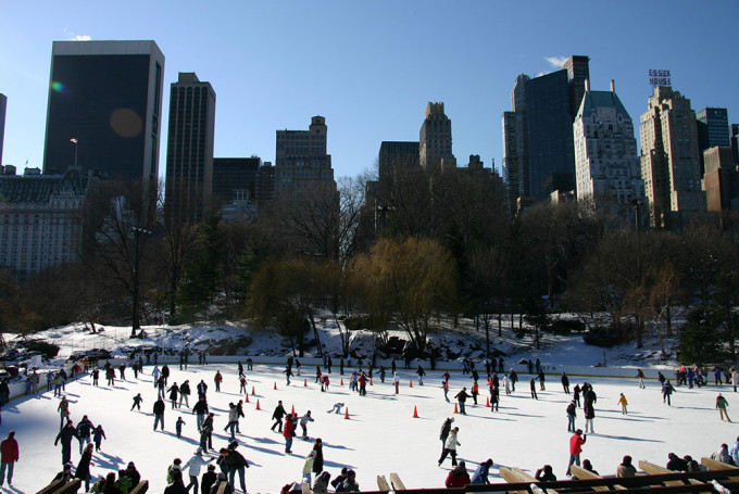 Ice Skating in Central Park.