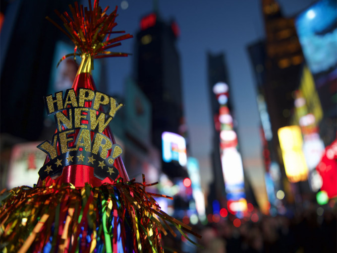 An estimated one million people visit Times Square in New York on New Year’s Eve.
