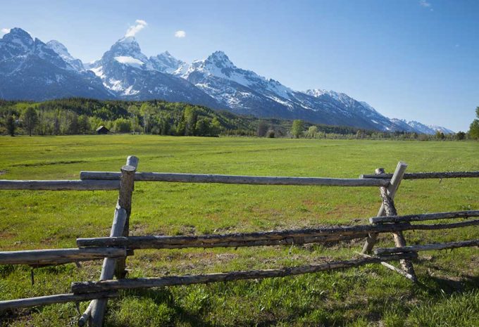 The wide open spaces of a ranch in Wyoming.