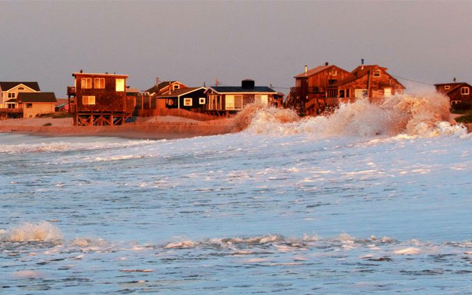  Long Islands coast being battered by waves