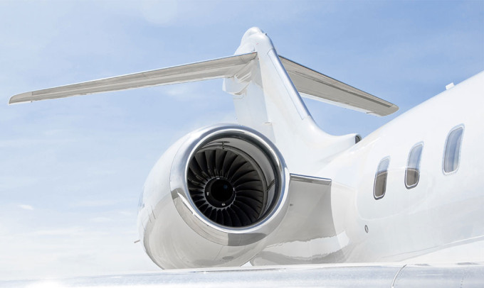 Engine on a Bombardier Global Express. 