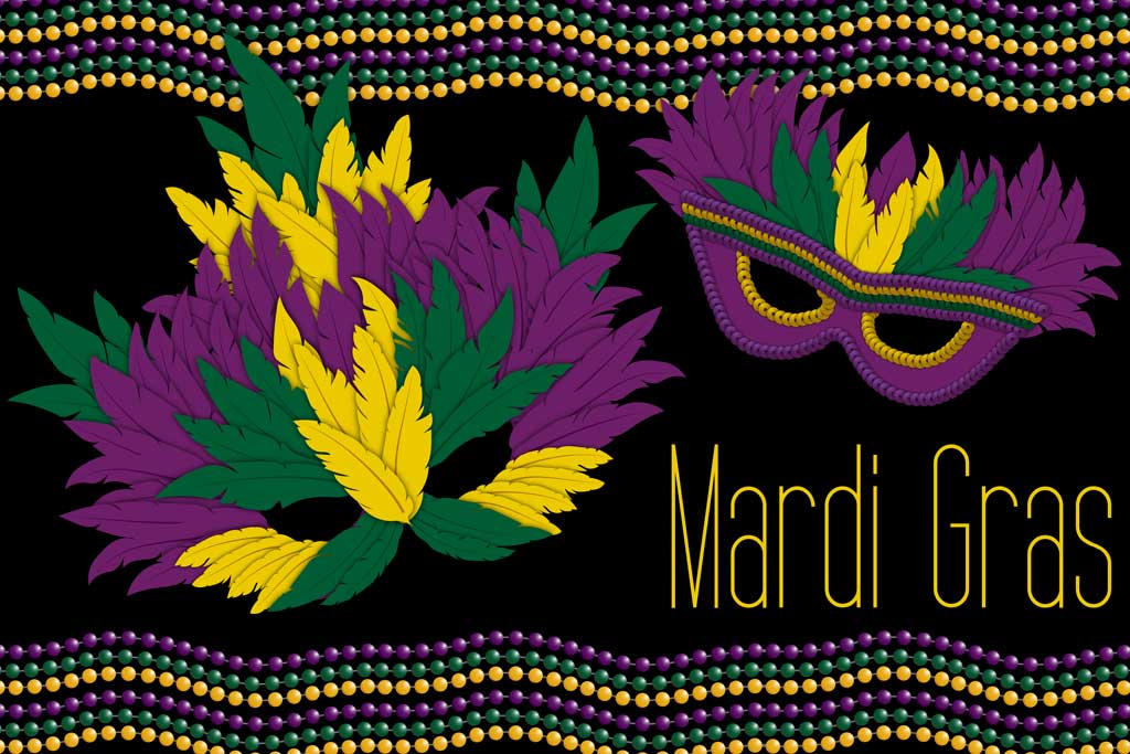 Mardi Gras occurs in February each year, with celebrations lasting weeks beforehand.