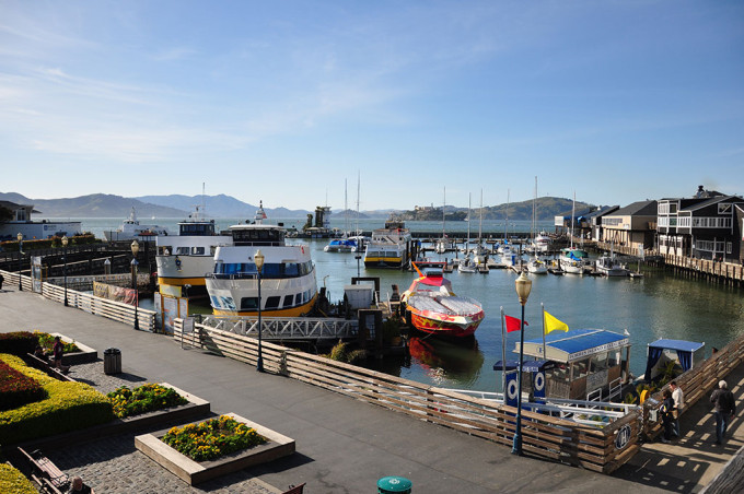 Take a stroll along Fisherman’s Wharf in San Francisco with Clam Chowder Bowl in hand.