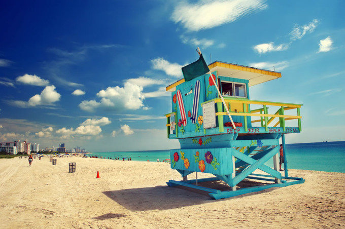 South Beach Miami - A popular spring break destination.