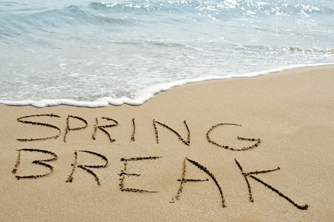Book a private jet charter to a warm spring break beach destination.
