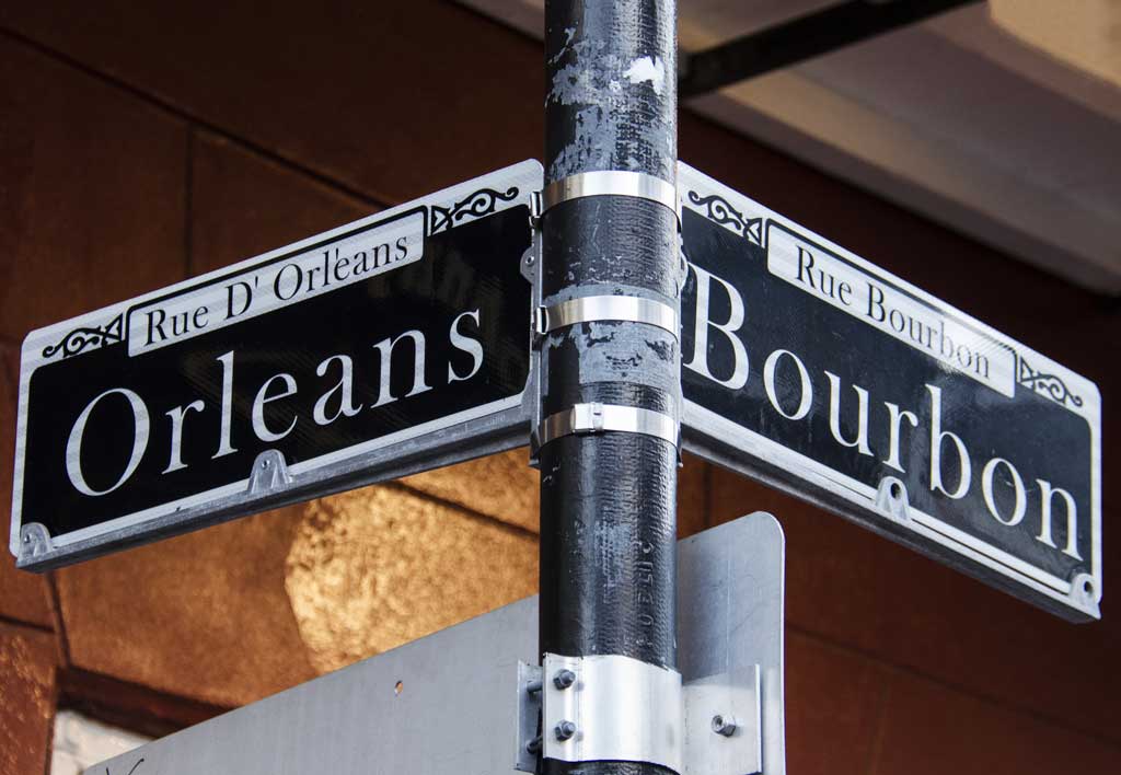 Bourbon Street is where a lot of the action of Mardi Gras takes place.