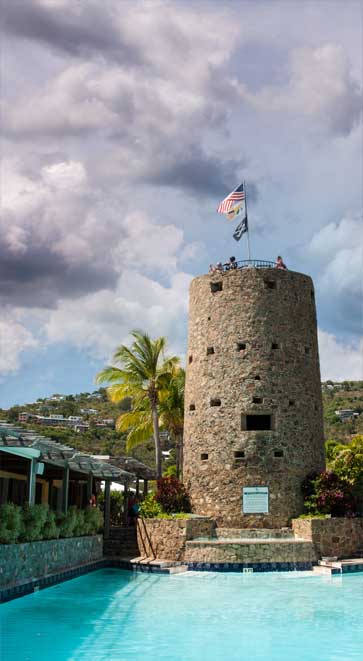 Tower of Blackbeard Castle, St. Thomas, USVI.