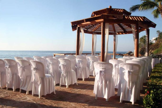 Picturesque setting for a tropical beach wedding.