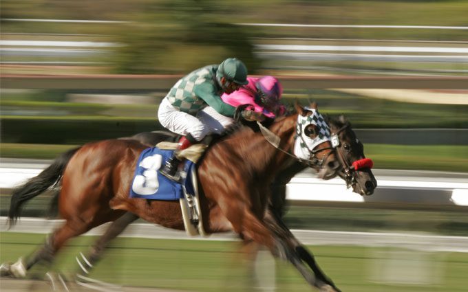 Abstract Motion Blur of Horse Race